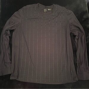 Armani Exchange Men's Crew Neck  Lightweight Ribbed Nylon Long Sleeve Size XXL